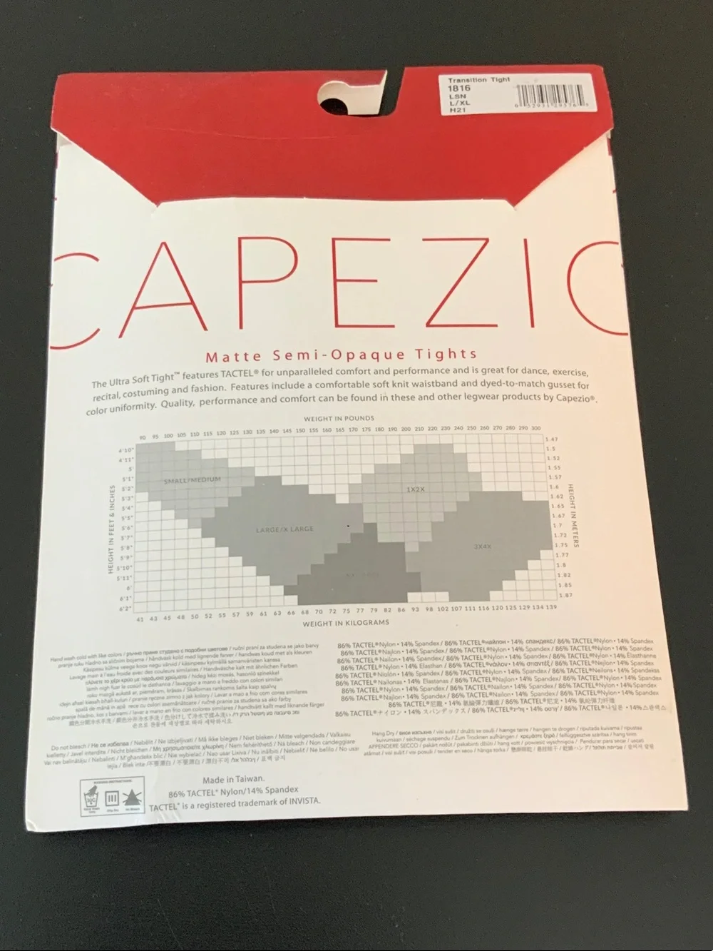 Capezio transition tights